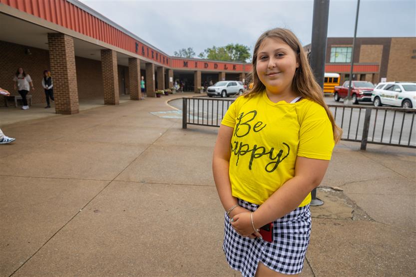 People smile on the first day of school